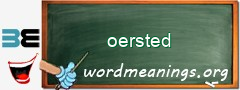 WordMeaning blackboard for oersted